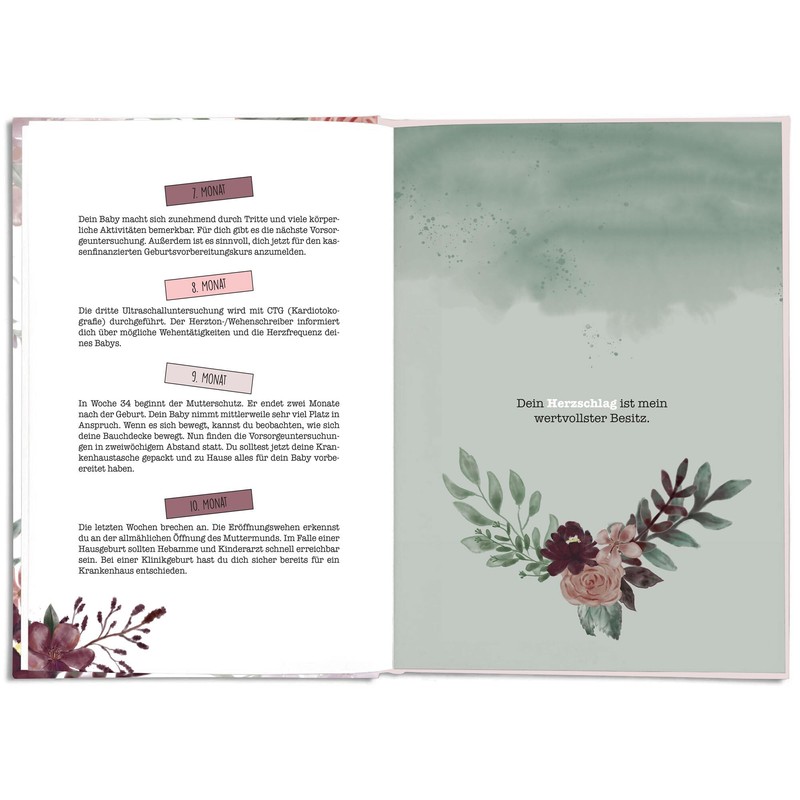 CUPCAKES & KISSES® Pregnancy Diary I Diary for Pregnancy to