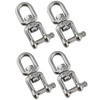 POFET 4Pcs 6mm Heavy Duty 304 Stainless Steel Swivel Ring