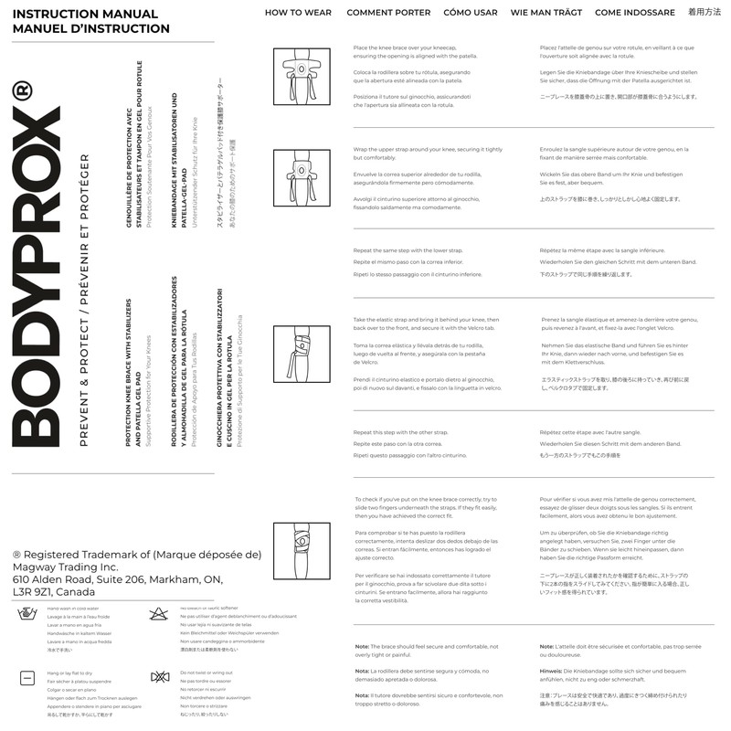 Bodyprox Knee Brace with Side Stabilizers & Patella Gel Pads