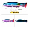 4 Señuelos Popper De 43g Kit Pesca Superficial Mar Playa