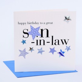 Claire Giles Hearts and Stars Happy Birthday Son-in-Law Card