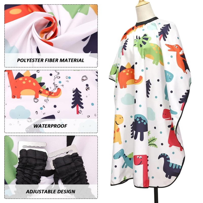 1 Piece Kids Hairdressing Cape, Hairdressing Accessories, Adjustable Small Dinosaur