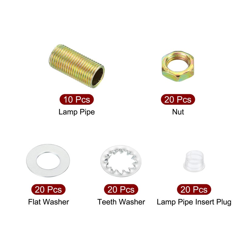 PATIKIL 1/8IP Thread 0.79 Inch Lamp Cable Kit with Lock