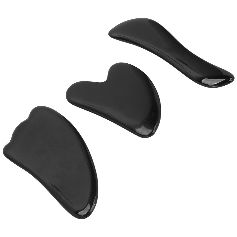 Professional Obsidian Face Massage Gua Sha Tool Portable Body Therapy