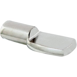 Shorpioen 50-Pack Heavy Duty 5mm Shelf Pin Spoon Shaped Cabinet Support Pegs Holder, Metal, Nickel Finish BC-SPN5 (Note: 3/16 = 4.76mm, Our pin is 5mm.)