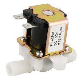 G3/8 Inch DC12 V Solenoid Valve, DC 12 V Water Dispenser Control Switch Normal Closed Electric Solenoid Valve 3/8 Inch 12 mm Inlet with Barbed for Water Flow Regulator, Water Supply