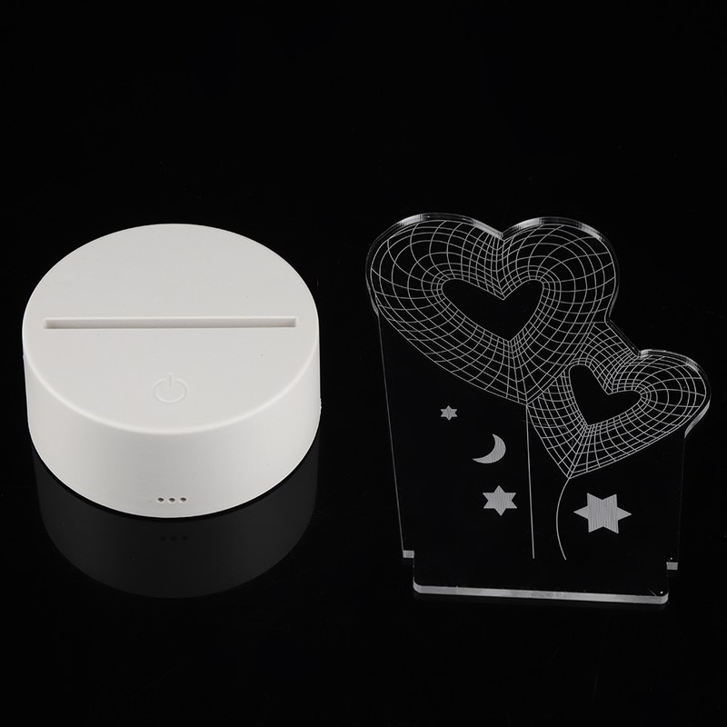 4.5V USB 3D Illusion Visual Romantic Night Lamp 7 Colors
