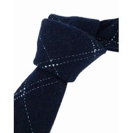 Corbata de lana para el cuello de cachemira para hombre, a cuadros, informal, formal, con patrón de tweed, estilo cálido, Tweed Check 3, Talla única