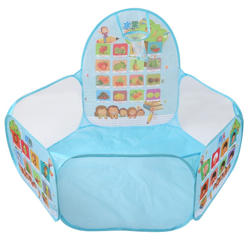 Children's 1.2m Basketball Pool Big Safe Foldable Blue Kids Indoor