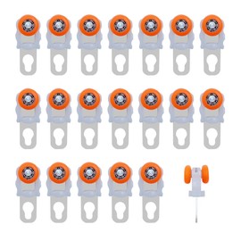 XINGSUI Pack of 20 Curtain Track Roller, Bearing Wheel with Two Wheels, Curtain Gliders, Silent Roller, Directional Roller, for Curtain Rails