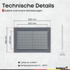 Steinberg14 Grey Ventilation Grille 250 x 170 mm - Plastic