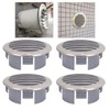 4pcs Stainless Steel Air Vents Louvered Grille Cover Vent Hood
