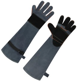 ANTAITHER Premium Leather Gloves - Safety for Animal Handling or Welding Tasks with Puncture, Scratch, and Heat Resistance 24Inch