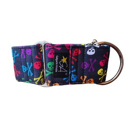 Galguita Amelie, 4 cm wide size S (20-29 cm), dog collar with skull
