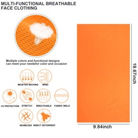 SATINIOR 3 Pcs Neck Gaiter Mask for Men Women UV Face Covering Sun Protection Windproof Bandana Scarf for Summer Outdoor(Orange)