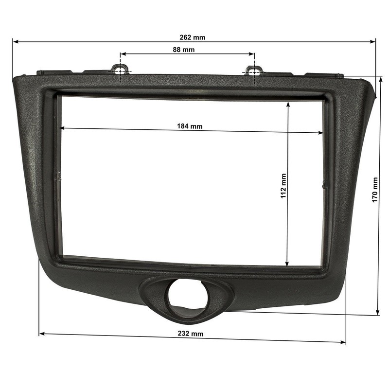 tomzz Audio 2455-047 Double DIN Radio Faceplate Compatible with Toyota