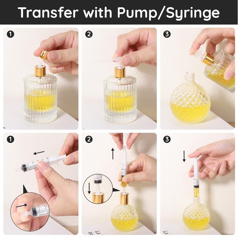 Segbeauty 5ml Perfume Refill Tool Kit, 8pcs Plastic Clear Perfume