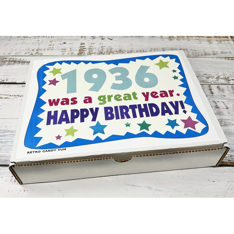 RETRO CANDY YUM ~ 1936 90th Birthday Gift Box of