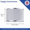 Modern and Designer Mini Diamond Silver Glitter Fabric Lamp Shade