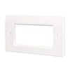 Computer Spares 4 Module Double Gang Face Plate for Euro