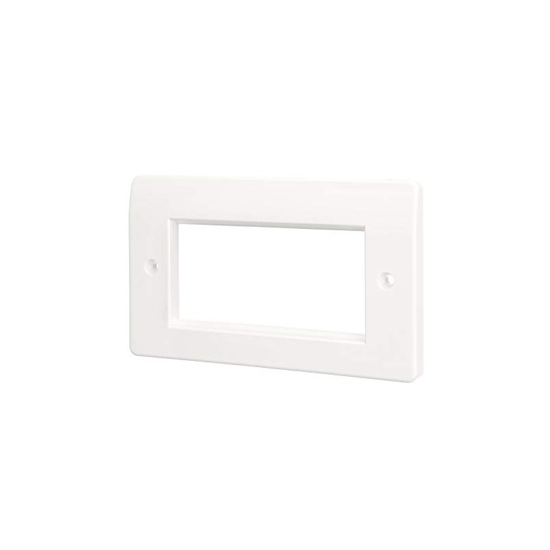 Computer Spares 4 Module Double Gang Face Plate for Euro