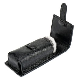 Linkidea Travel Shaving Brushes Storage Case, Portable Shaver Brush Storage Bag, Shaving Brush Travel Holder for Standard Shave Brushes (Black)