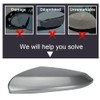 1 Pair Glossy Grey Side Mirror Cover Cap Housing Compatible