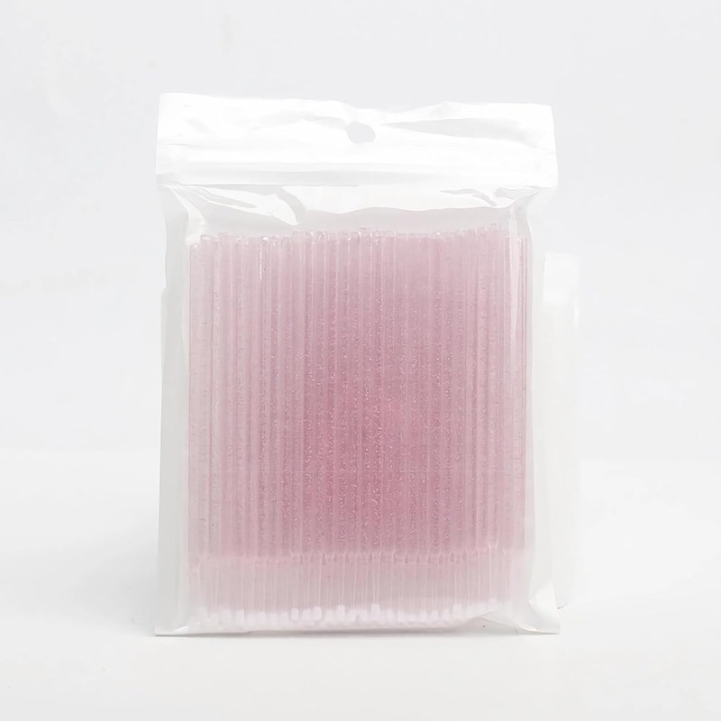 400 Microswabs - Pink Micro Applicator Brush Replacements for Eyelash