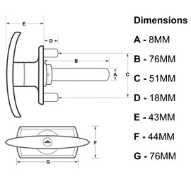 Sterling GT01 Garage T Handle, Silver