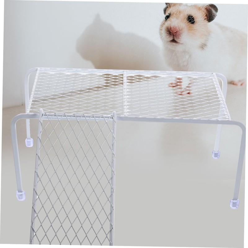 Totority 1set Chicken Platform with Climbing Ladder Mesh Shelf for