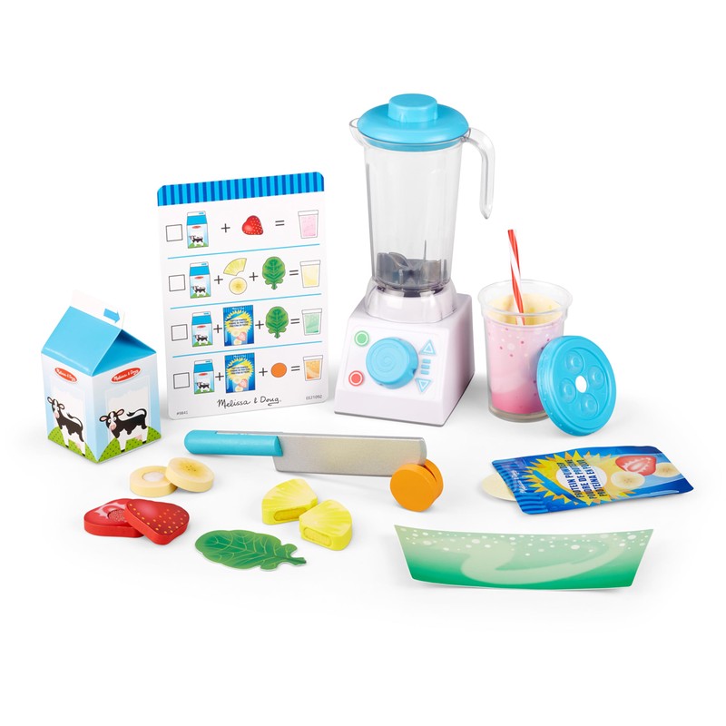 Melissa & Doug Smoothie Maker Blender Set with Play Food