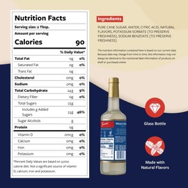 Torani Sugar Free Syrup, Lime Flavoring for Drinks, Zero Calorie, Glass Bottle with Pump Included, 25.4 Fl Oz