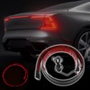 X AUTOHAUX Universal Car Spoiler with Red LED Light 47.2"/1.2m