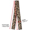sourcing map Women's Leopard Ribbon Long Skinny Scarf Headband Neckerchief,