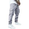 WZIKAI Men's Casual Cargo Pants Elastic Waist Drawstring Joggers Pants