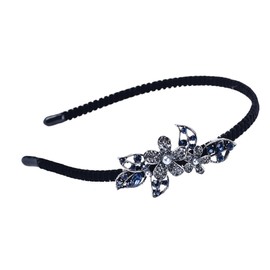 PACKOVE Rhinestone Flower Headband for Women Flexible Fit Elegant Sparkling Hair Accessories for Weddings Parties Family Gatherings Mother Friends Bridesmaids