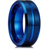 King Will 8mm Basic Wedding Ring For Men Blue Electroplated