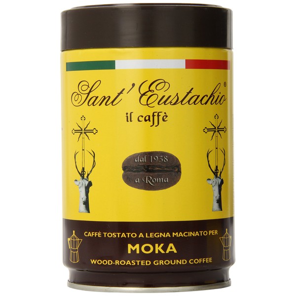 Sant Eustachio Ground Coffee in Can, Moka, 8.8 Ounce