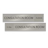Consultation Room Slider Nameplate and Sign (Silver, 10" x 2")