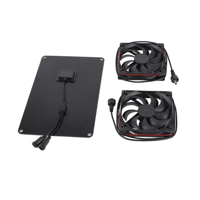 Solar Panel Fan Kit 15W 12V Exhaust Fan with 4.9ft