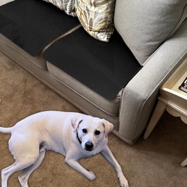 RESILIA Furniture Protector Pet Deterrent Tiles - Pet-Free Training Mat, for Cats, Dogs, Rabbits, Indoor and Outdoor Use, Black, 21 Inches x 19 Inches, 8 Pack