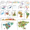 DECOWALL SG2-2312 Large Dinosaur World Map Kids Wall Stickers Educational