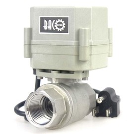 BACOENG Motorized Ball Valve, 3/4" DN20 Electrical Ball Valve, 2 Way 110VAC Stainless Steel Electric Water Valve