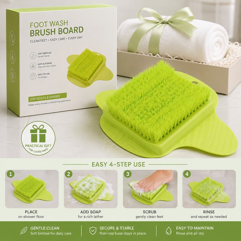 Foot Scrubber Brush for Shower Use – Suction Cup Cleaning