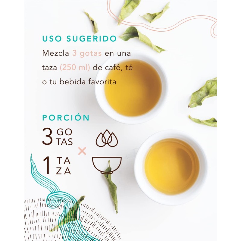 Stevia Orgánica Líquida, 120 ml, Rinde 700 tazas, Mayan Sweet