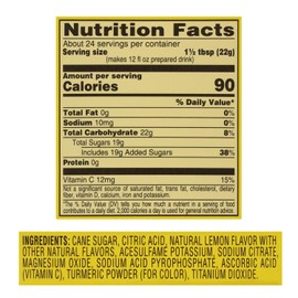 4C Powdered Drink Mix Canister, Lemonade 6 Pack, 9 Quarts, Family Sized Bin, Thirst Quenching Flavors