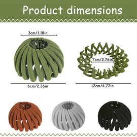 GWAWG Bird Nest Hair Clips Hair Accessories Women Ponytail Holder Expandable Hair Bun Maker Retractable Horsetail Clip Retro Geometric Hair Pin for Thin Fine Thick Curly Hair