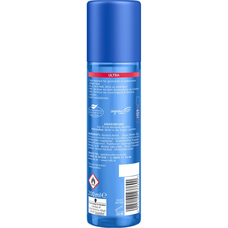 Taft Fixier-Hair Lacquer Pump Ultra Strengthened Hair Hold 4 200