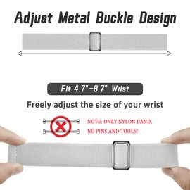 Sport Nylon Bands Compatible with Garmin Forerunner 970 Watch Band/Forerunner 965 Watchband, Soft Farbic Strap Adjustable Loop for Forerunner 955/Forerunner 945/Forerunner 935 for Men Women