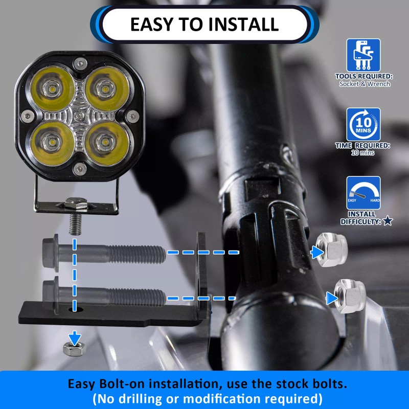 DYSO For 22-24 Polaris RZR Pro R/Turbo R A-Pillar Pod